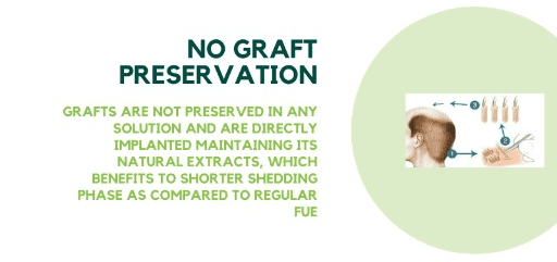 No graft preservation in Real-time FUE
